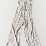 Old Navy  Sleeveless Linen Blend Cropped Twist Front Smocked‎ Jumpsuit Womens S Photo 3