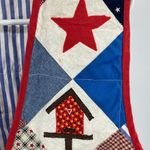Handmade  quilted Americana vest red white blue July 4th watermelon grandma L Photo 3