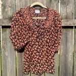 Saylor  Peggy Embroidered Floral Sheer Blouse | S Photo 3