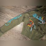 Ed Hardy  Cropped Long Sleeve Jacket XS Women’s butterflies & Skulls Photo 8