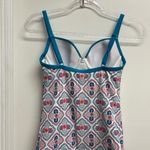Boden glorious British style tankini top aqua,pink and white size 32B Blue Photo 1