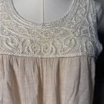 Lavish Boho Crochet Lace Tunic Tank Top – Ivory Beige Photo 2