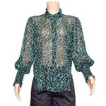 MISA Los Angeles  Candra Top, Teal Shimmer, Small Photo 9