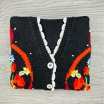 Vintage Joan steele knit crochet sleeveless floral sweater vest shirt large Red Photo 6