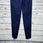 Isaac Mizrahi  Live! NWOT Size 0T Blue & Black Paisley Print Pull-On Ankle Pants Photo 3