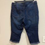 Faded Glory  Womens Blue Denim Capri Pants Size‎ 16 Roll Cuff Casual Photo 5