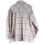 HFX Shacket Womens XL Pink Plaid Button Down Flannel Jacket Oversized Country Photo 1