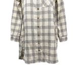Urban Outfitters Entro Oversized Plaid Print Long Sleeve Shirt Dress Button Front Chest Pocket Photo 86