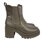 Sam & Libby  Chelsea olive green vegan chunky Platform boots Sz 9 NWOT Photo 0