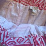 J.Crew Pink White Linen Drawstring Skirt Size 0 lined Photo 9