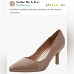 Comfort Plus by Predictions “Janine” Nude patent pointy toe heels pumps size 6.5 Photo 10