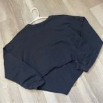Free People Sweater cropped long sleeve womens Navy Blue (small) beach casual Photo 3