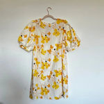 A New Day  White Yellow Floral 100% Cotton Mini Dress‎ Photo 2