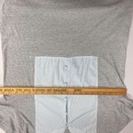 J.Crew  Women's Blouse Gray Blue Panel Striped Bib Front Top Long Sleeve shirt M Photo 3