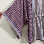 Sim & Sam  Kimono Jacket S/M Boho Geometric Print 100% Rayon Flowing Fit Festival Photo 1