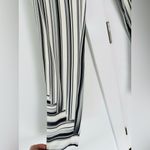 NWT Peter Pilotto Viscose stretch trousers in mirror White size 6 US Black Photo 3