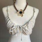 Forever 21  Cream Eyelet Bikini Top Size 2X Photo 0