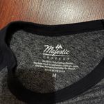 Majestic Threads 3/4 Sleeve T Shirt Top Grey Red Navy Medium Boston Red Sox Photo 3