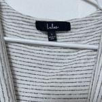 Lulu’s Striped Wrap Bodysuit White Photo 1