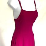 Lulus Strappy to be Here Maxi Dress Sz Small Fuchsia Corsette Apron Neck Prom Photo 2