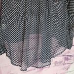 Romeo + Juliet Couture  WEAVE PATTERN LACE OPEN BACK SHOULDER SHEER HI LOW BLOUSE Photo 10
