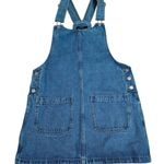 Forever 21 Denim Overalls Dress Junior’s Size Small Front Pockets Blue Photo 0