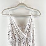 Storia Star Print V Neck Sleeveless Tie Waist Romper Playsuit White Medium Photo 5