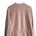 Helsa  Organic Cotton Pink Crewneck Drawstring Long Sleeve Sweatshirt Dress S Photo 8