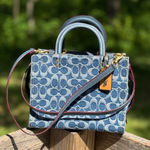 Coach  Signature Denim Rogue 25 Satchel Crossbody Bag NWOT Photo 0