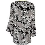 Est. 1946 maroon & white layered flare sleeve blouse large Photo 2