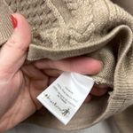Smartwool Womens Sweater Small Tan Zip Cardigan Cableknit Scoop Merino Wool Photo 5