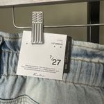 Kancan High Waist Mom Paper Bag Distressed Shorts NWT Size 27 Blue Photo 2