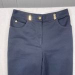 St. John  Sport by Marie Gray Straight Leg Black with Gold Dress Pants Size 2x32 Photo 10
