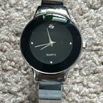 Time Studio women’s vintage bracelet watch black/silver‎ with diamond feature Silver Photo 1