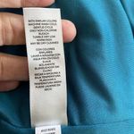 Chico's Size 1 M Eyelet Lace Wide Sleeve Shift Dress Dragonfly Blue Teal Pockets Photo 3