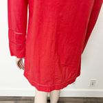 prAna [] Red Embroidered Lahela Coverup Tunic Mini Dress Long Sleeves Sz Medium M Photo 8