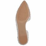 INC  Mabley Silver Rhinestone Floral Flats 8M Photo 3