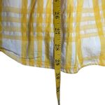 Motherhood Maternity Large Butter Yellow White Gingham Top Summer Picnic Country Photo 8