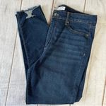 Sofia Vergara Rosa Curvy Ankle Dark Wash Denim Ripped Hem High Waisted Jeans Photo 0
