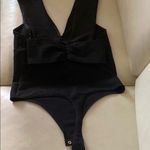 Black Bodysuit with Bow Detail Photo 0