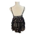 Victoria's Secret Sexy Little Things Babydoll 34C Teddy Sexy Black Sequin Ruffle Photo 3