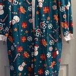 Ekouaer Hooded Holiday One Piece Adult Christmas Pajamas Size Small NWT Photo 0