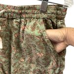 O'Neill Viscose Fran Green Floral Print Drawstring Waist 4 Pocket Shorts Womens L Photo 5