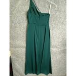 Azazie One Shoulder Emerald Green Formal Gown Bridesmaid Dress Size C Photo 11