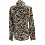 J.Crew Women Size 6 Perfect Shirt Animal Print Linen Beige Brown (26-428) Photo 1