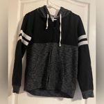 PINK - Victoria's Secret Pink VS Black and Gray Zip Up Hooded Sweatshirt Size XS Warm Soft Cozy Logo Photo 0