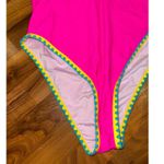 Popvil XL One Piece Swimsuit Hot Pink Criss Cross Bathing Suit neon bathing suit Photo 1