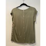Stitch Fix NEW Top Women Small Green Ditsy Floral Travel Lightweight Stretch Work Photo 1