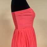 Parker  Bayou Dragon Fruit Coral Strapless Silk Gown Maxi Dress Size S Photo 8