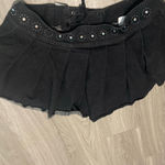 Black and Gray Pleated Mini Skirt Size 2X Photo 2